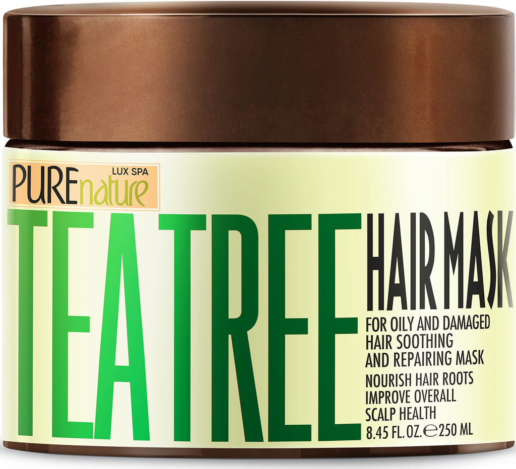 Pure Nature Lux Spa Tea Tree Oil Hair Mask – Deep Conditioning for Dry, Damaged Hair & Itchy Scalp