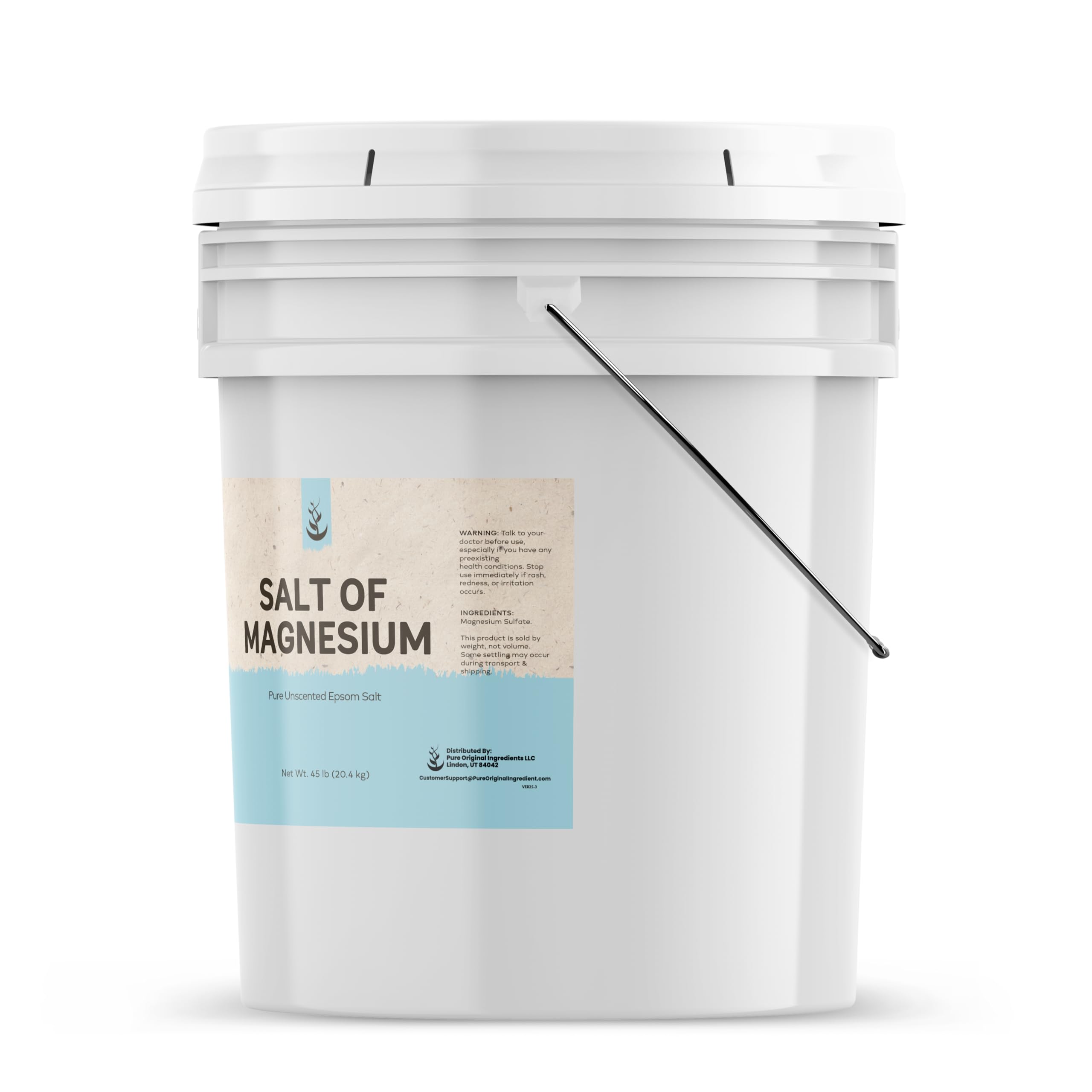 Pure Original Ingredients Salt of Magnesium (5 Gallon) – Unscented Epsom Salt