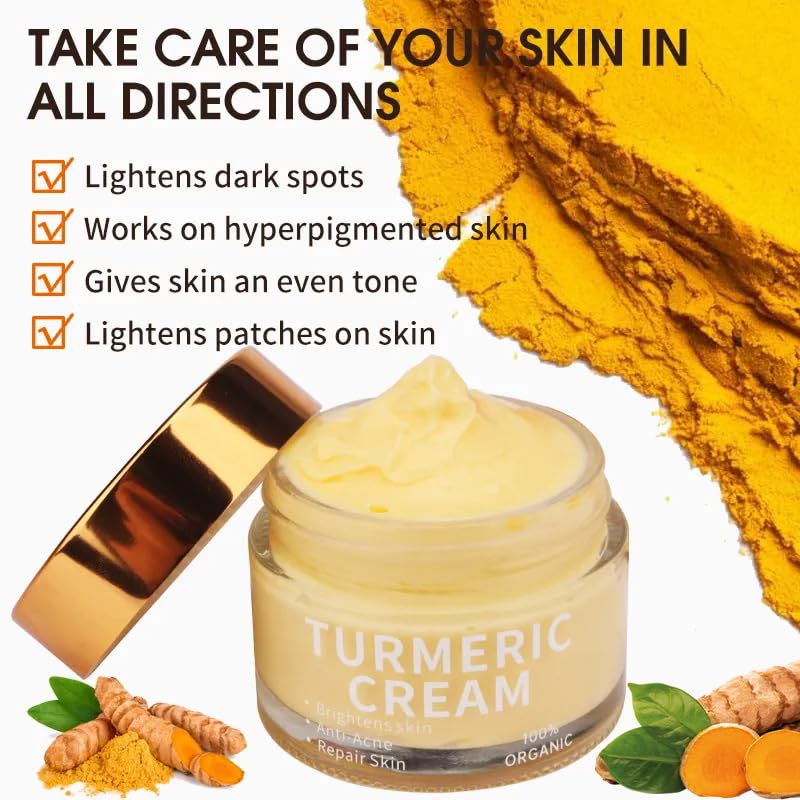 Pure Royal Gold Turmeric Cream – Brightening & Anti-Acne Facial Moisturizer