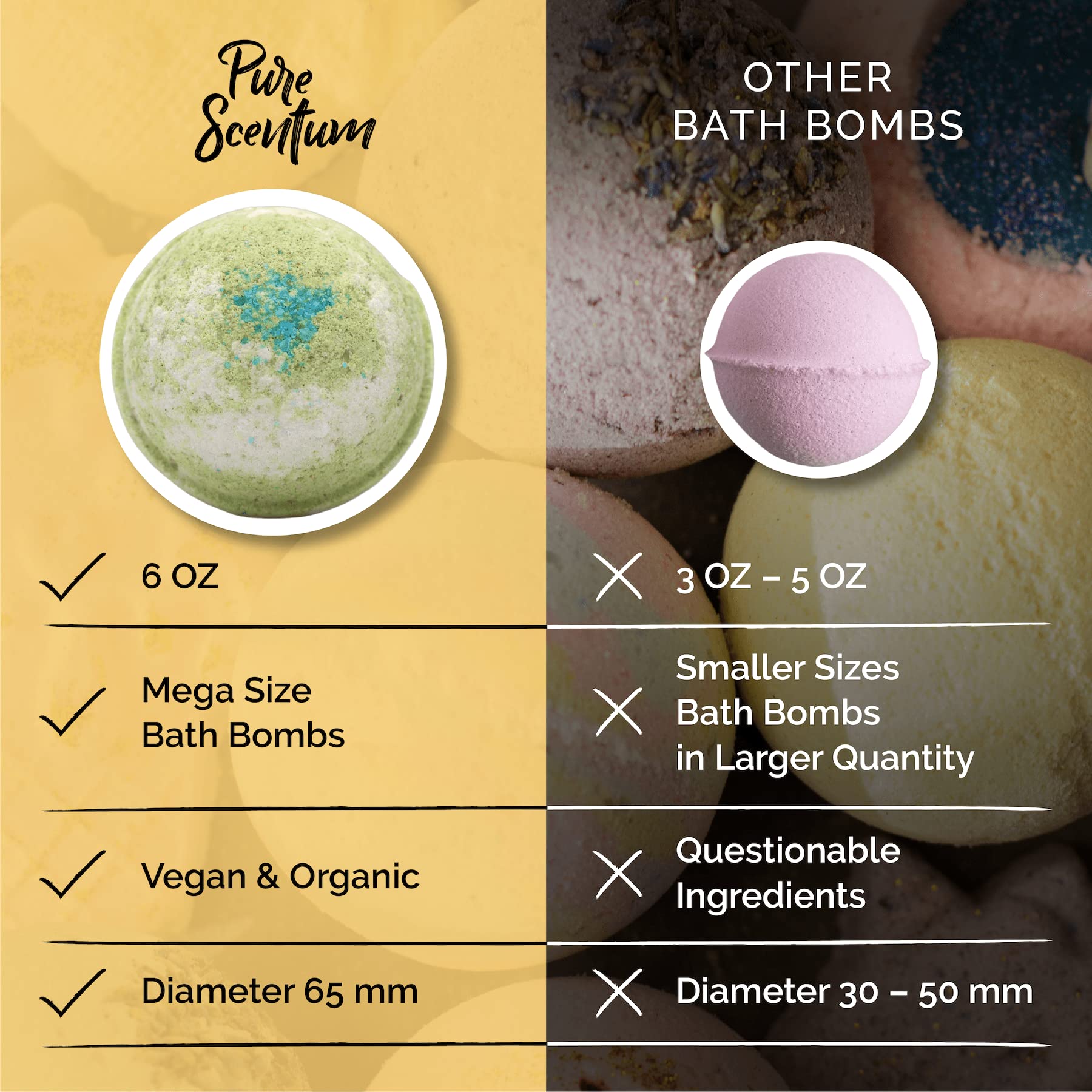 Pure Scentum Bombceutical Bath Bomb Set – Nourishing Kale, Seaweed, Collagen & Probiotic for Women