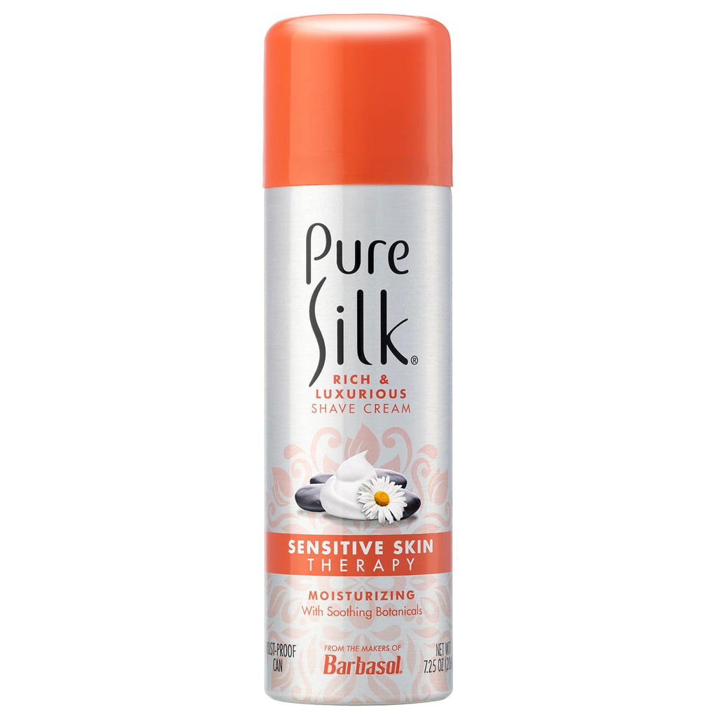 Pure Silk Sensitive Skin Spa Therapy Shave Cream for Women – 7.25 oz, Pack of 6