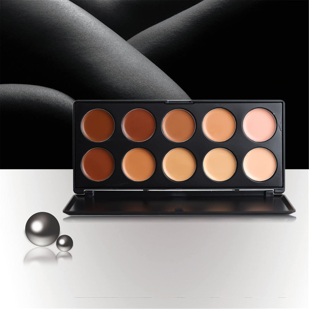 Pure Vie 10 Colors Hydrating Concealer Palette | Long-Lasting Full Coverage