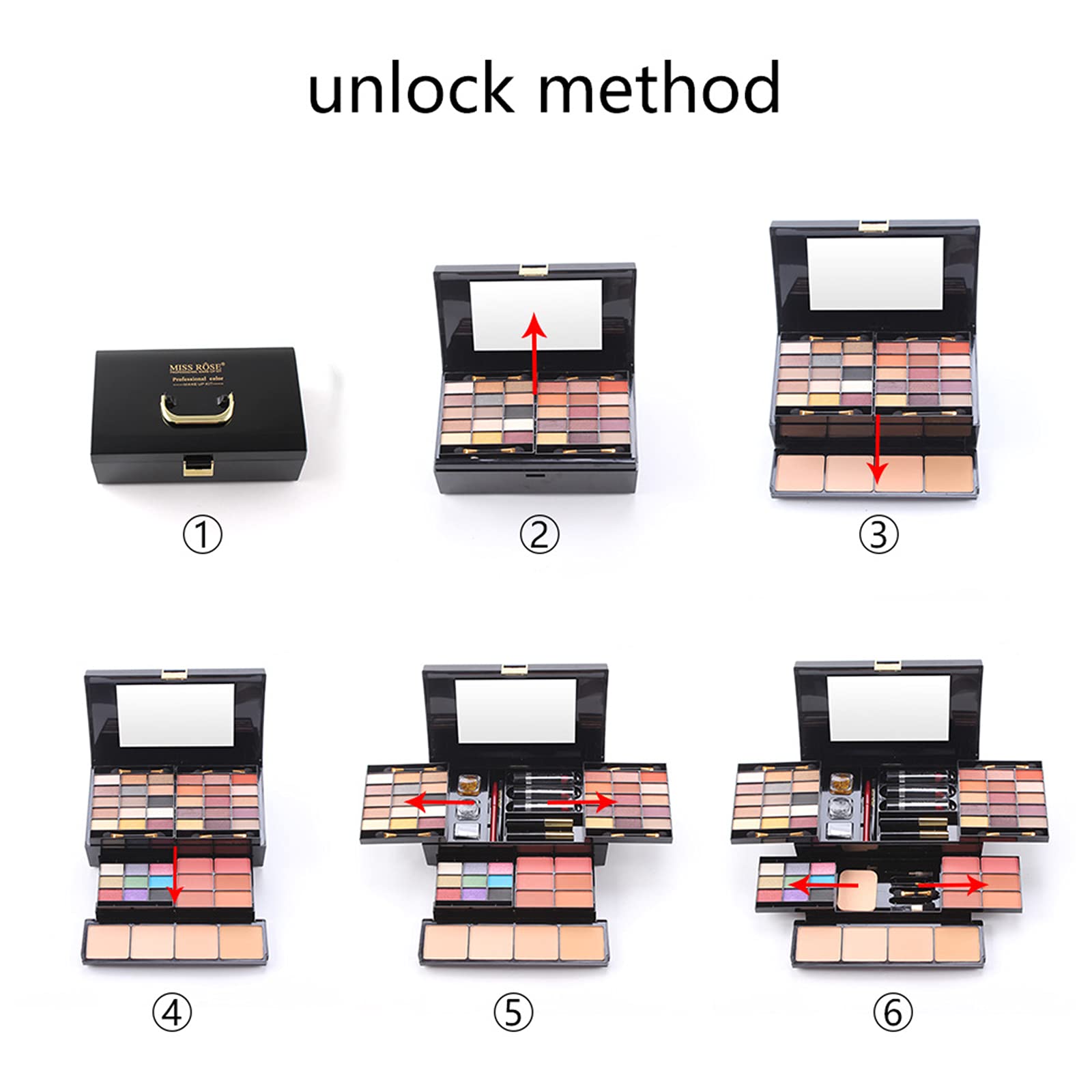 Pure Vie 54-Color All-in-One Holiday Gift Makeup Set | Complete Starter Kit