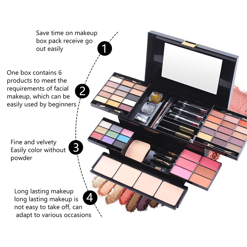 Pure Vie 54-Color All-in-One Holiday Gift Makeup Set | Complete Starter Kit