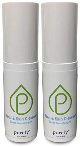 PUREFY Hand and Skin Cleanser (4oz, 2pk) – Hypoallergenic, Antimicrobial Hypochlorous Technology