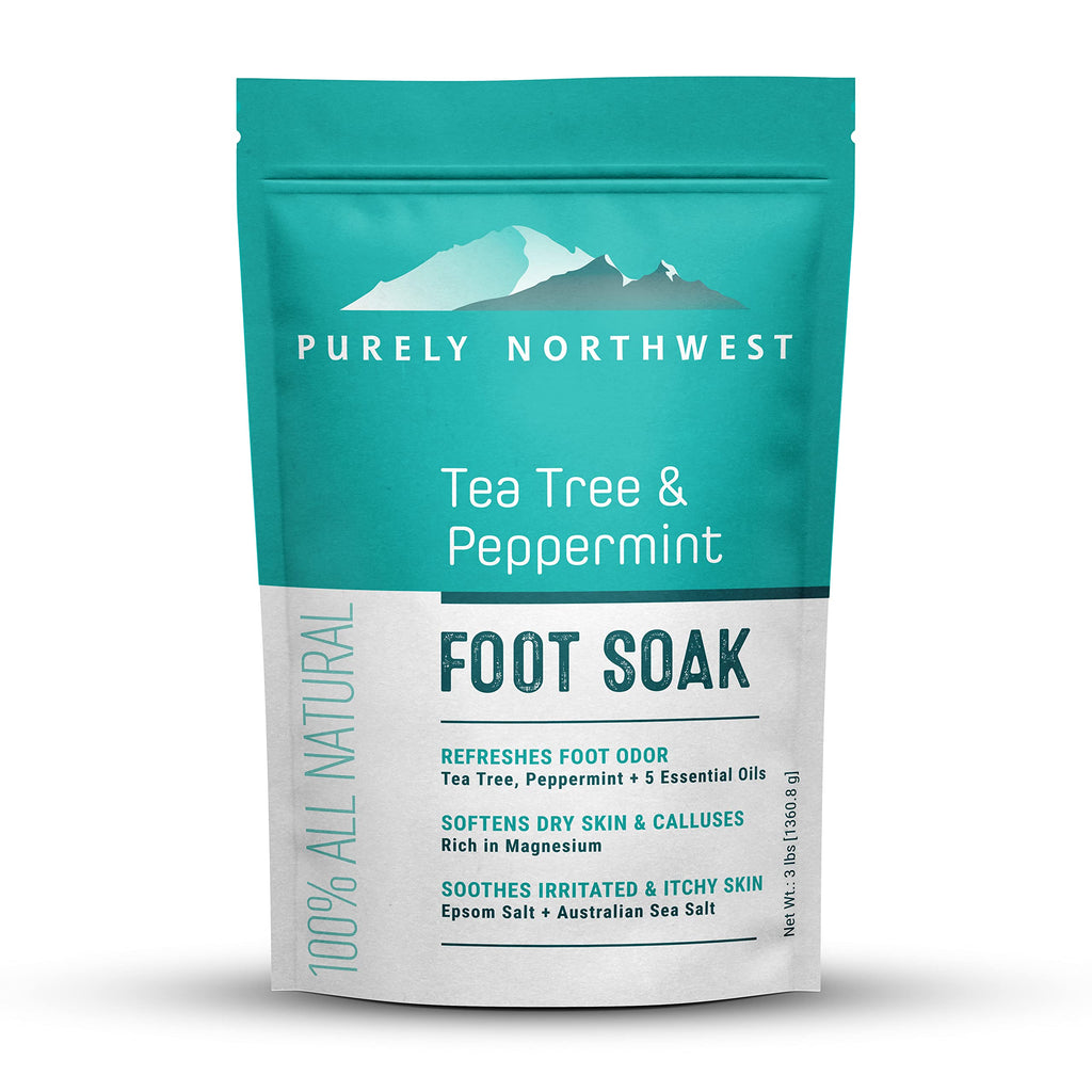 Purely Northwest 3 Lbs Tea Tree & Peppermint Foot Soak – MSM & Epsom Salt