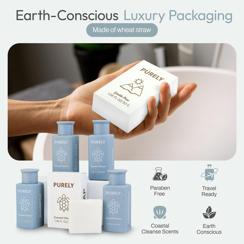 Purely 150-Piece Hotel Toiletries Bulk Set — Airbnb & Hospitality Essentials