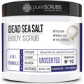 PureSCRUBS Premium Unscented Body Scrub Set – 16oz Dead Sea Salt with Accessories