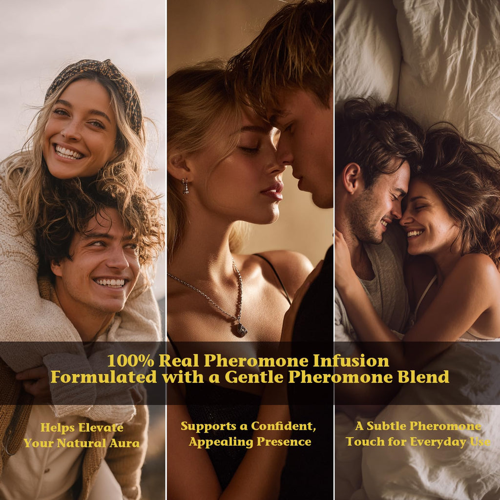 PUREU Pheromones Perfume for Women – Long-Lasting Coffee Amber Roll-On (0.34 oz / 10 ml) – Made in USA