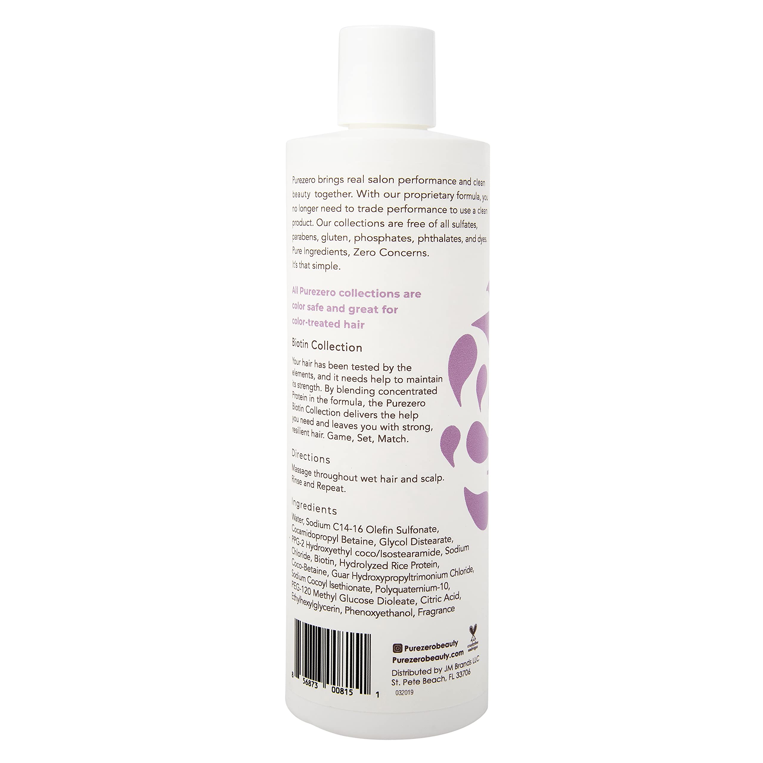 Purezero Biotin Shampoo & Conditioner Set – Volumizing, Anti Thinning, Vegan & Cruelty-Free