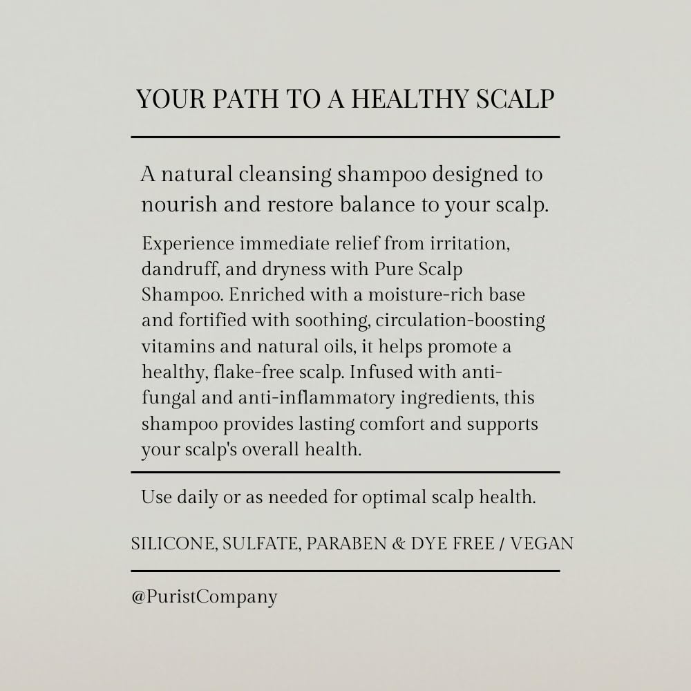 Purist Natural Shampoo for Dry Scalp – Aloe Vera, Vitamins, Sulfate-Free & Color-Safe
