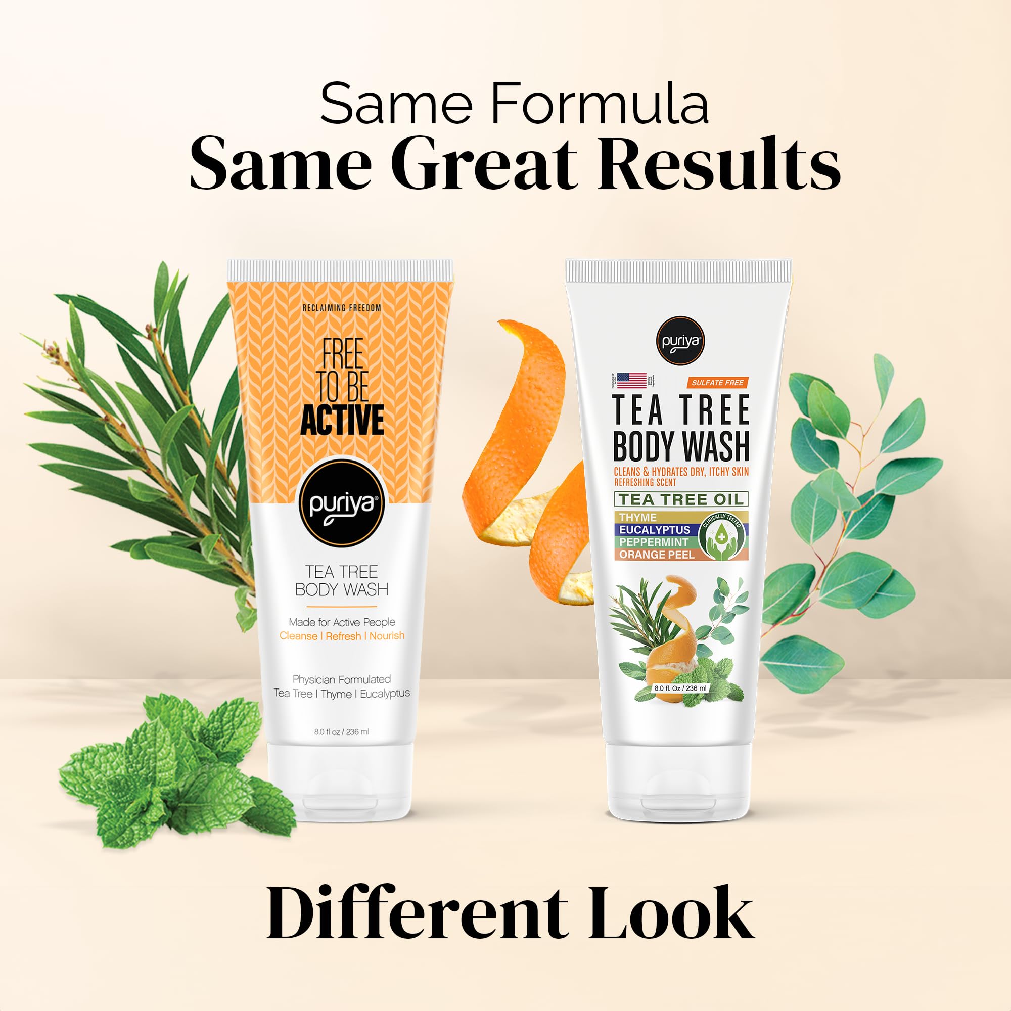 Puriya Tea Tree Body Wash – Gentle, Hydrating Cleanser for Sensitive Skin & Body Acne