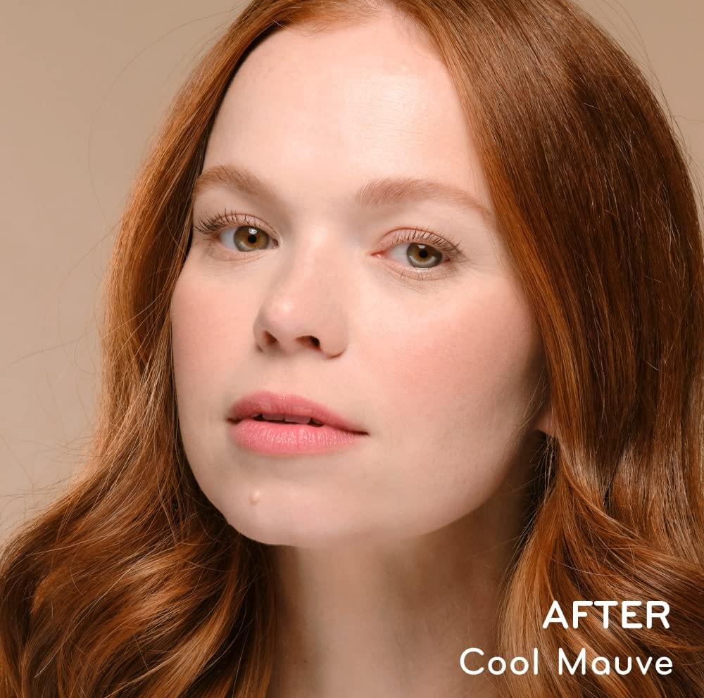 pūrlisse Blush Glow BB Cheek Color - Dewy Liquid Cream Blush with Vitamin E & Hyaluronic Acid (Cool Mauve, 0.34 oz)