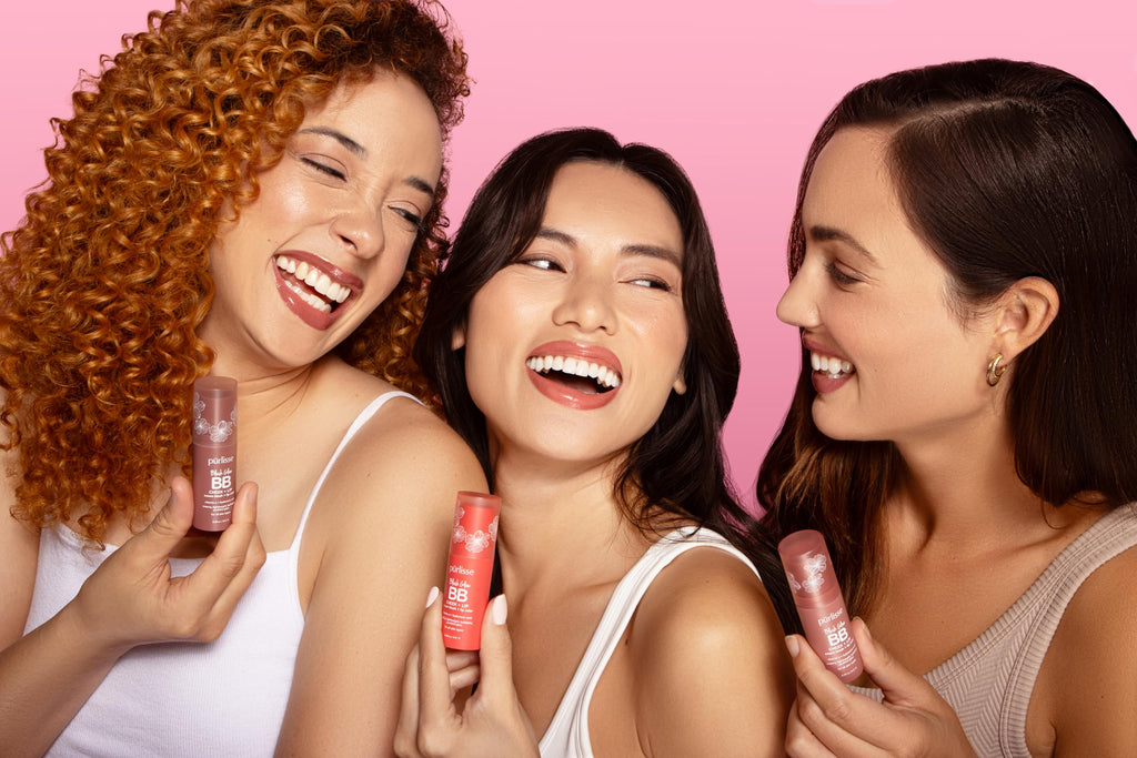 purlisse Blush Glow Lip & Cheek Tint - Berry Bliss, Hydrating 2-in-1 Cream Blush Stick