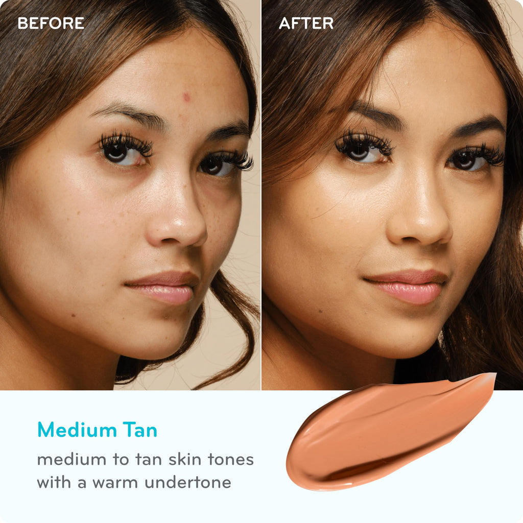 pūrlisse Perfect Glow BB Cream SPF 30 – Matte to Dewy Finish, Goji & Hawthorn Berry, Medium Tan, 1.4 oz