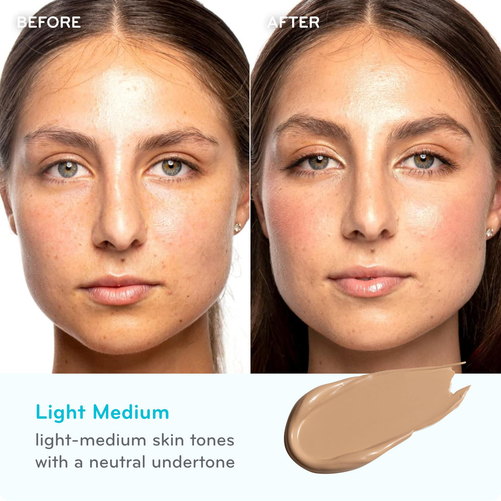 Pūrlisse Radiant Glow Illuminating BB Cream SPF 30 – Goji & Hawthorn Berry for Dewy Skin, Light Medium (1.4 oz)