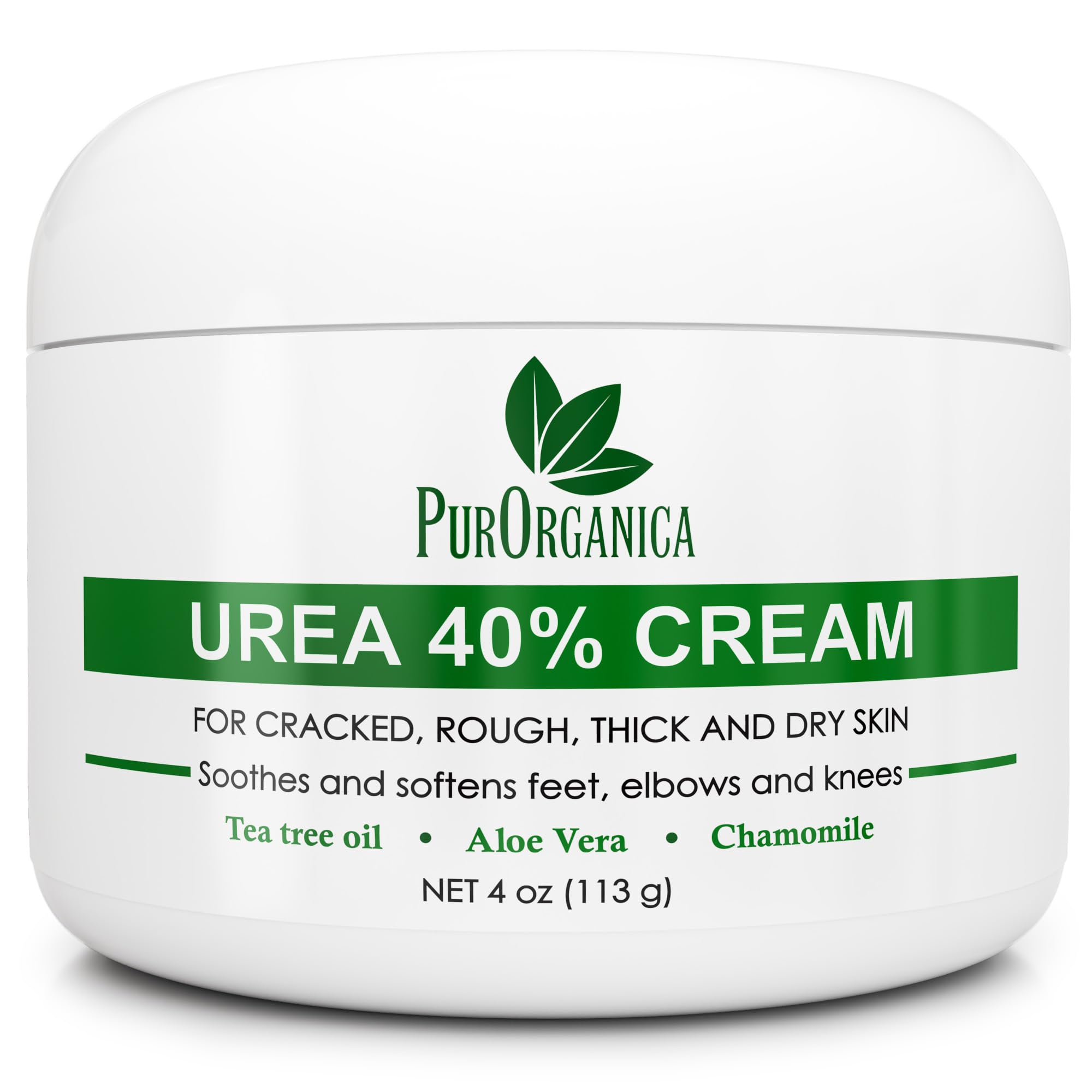 PurOrganica Urea 40% Foot Cream – Intensive Repair for Dry, Cracked Feet (Made in USA)