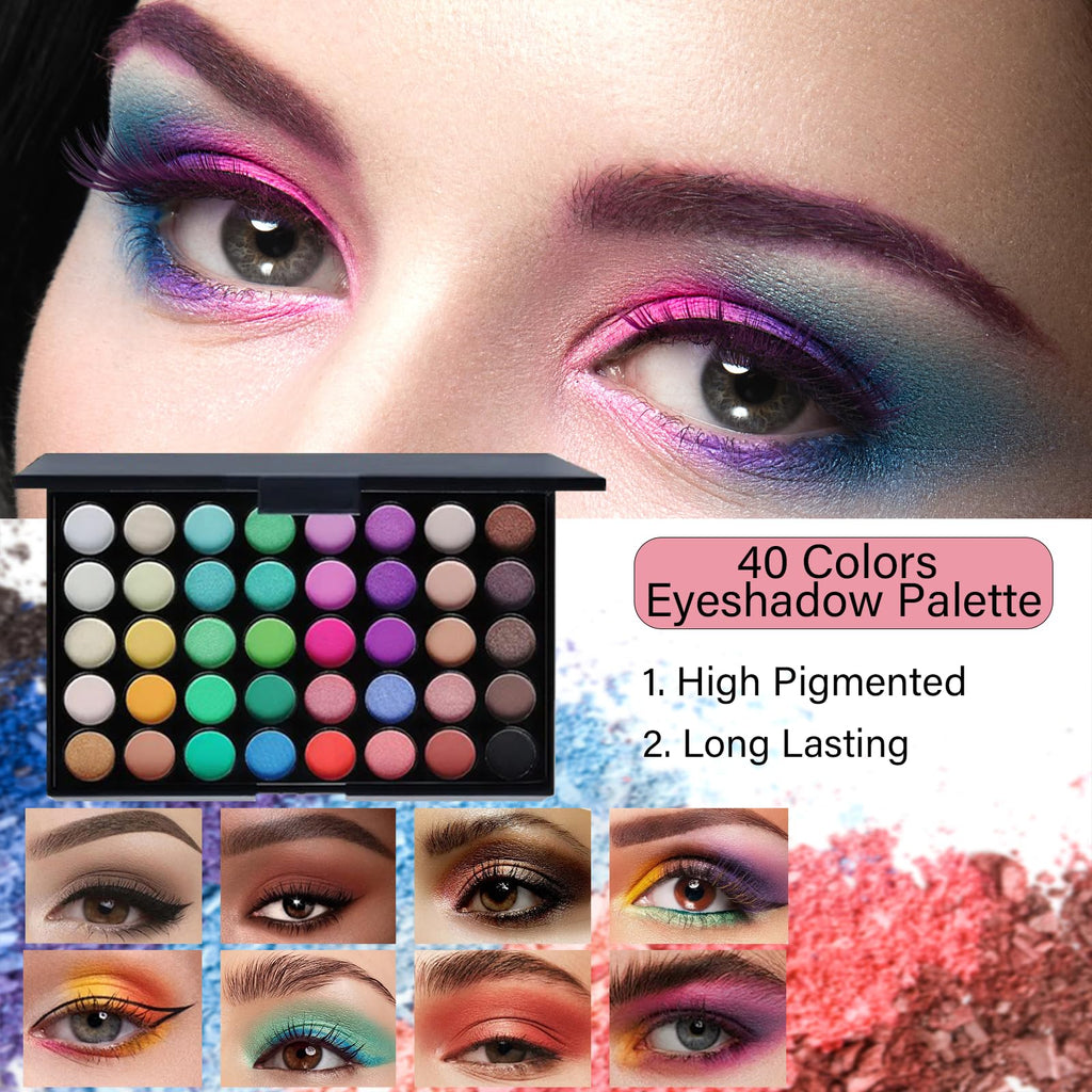 PWYSHXDF Makeup Set – Full Face Kit for Beginners & Pros | Travel-Ready