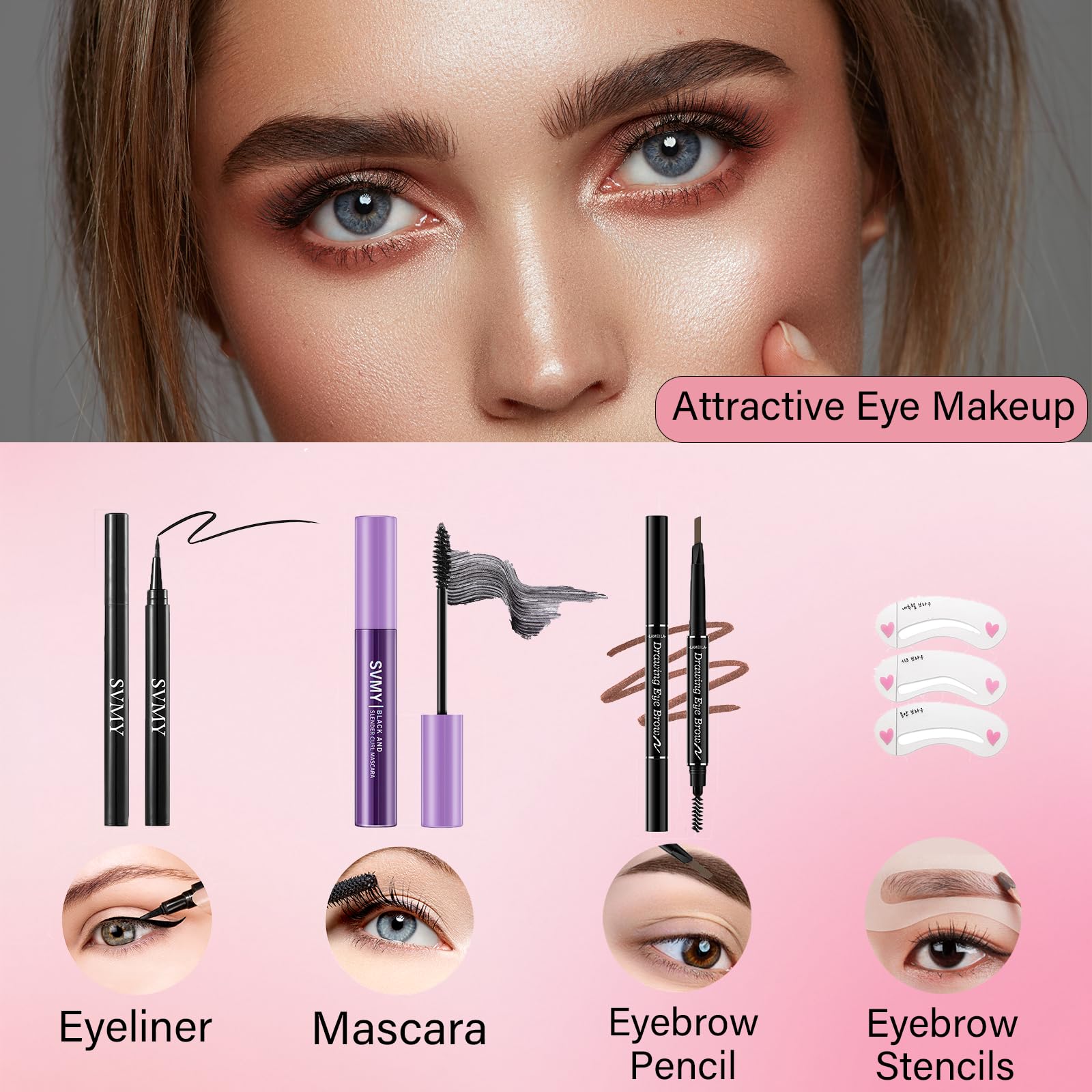 PWYSHXDF Makeup Set for Women – 40-Color Eyeshadow Palette, Nude Foundation, Lip Gloss Duo