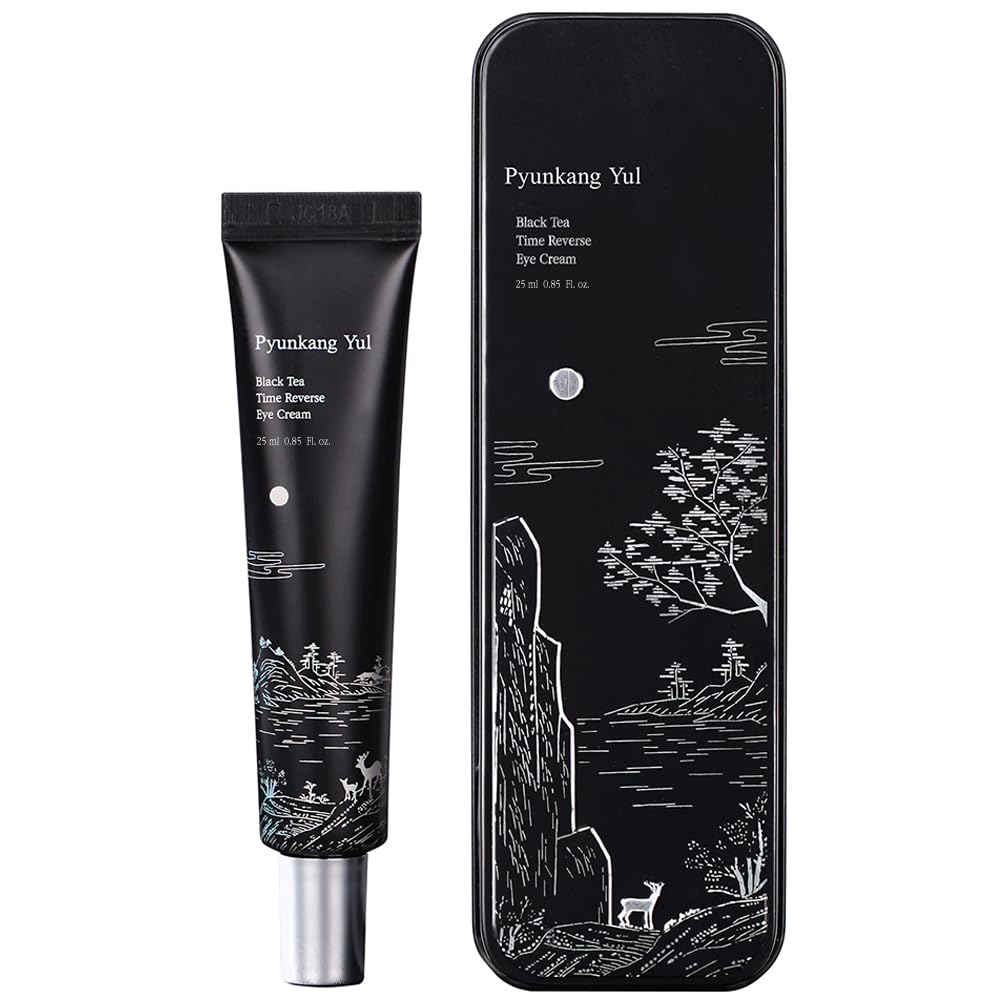 Pyunkang Yul PKY Black Tea Time Reverse Eye Cream – Hyaluronic Acids, Ceramide & Peptides (0.85 fl oz)