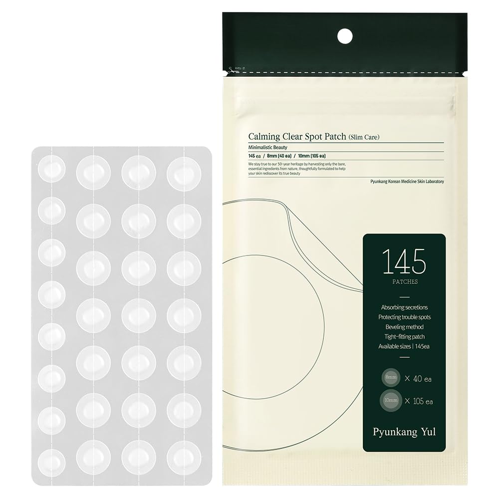 Pyunkang Yul PKY Calming Clear Spot Patch (Slim Care) – 145 Count, Invisible Oval Fit