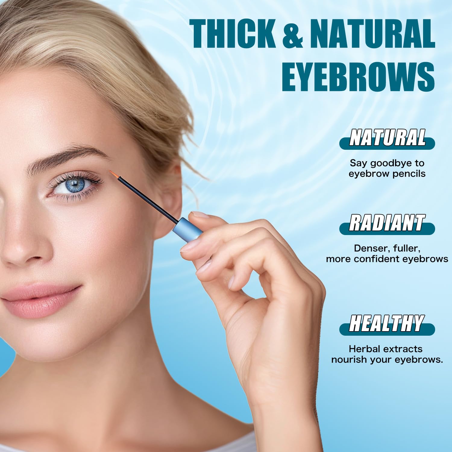 QIC W3W Eyelash Growth Serum for Longer, Thicker Lashes – Peptide & Botanical Lash & Brow Enhancer (4ml)