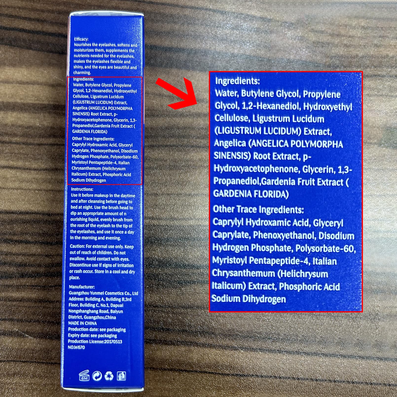 QIC W3W Eyelash Growth Serum — Advanced Formula for Longer, Fuller Lashes (3 ml, Blue)