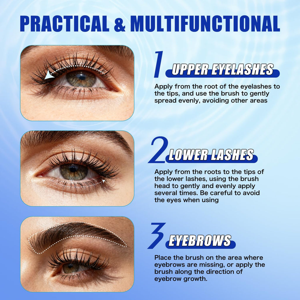 QIC W3W Eyelash Growth Serum — Advanced Formula for Longer, Fuller Lashes (3 ml, Blue)