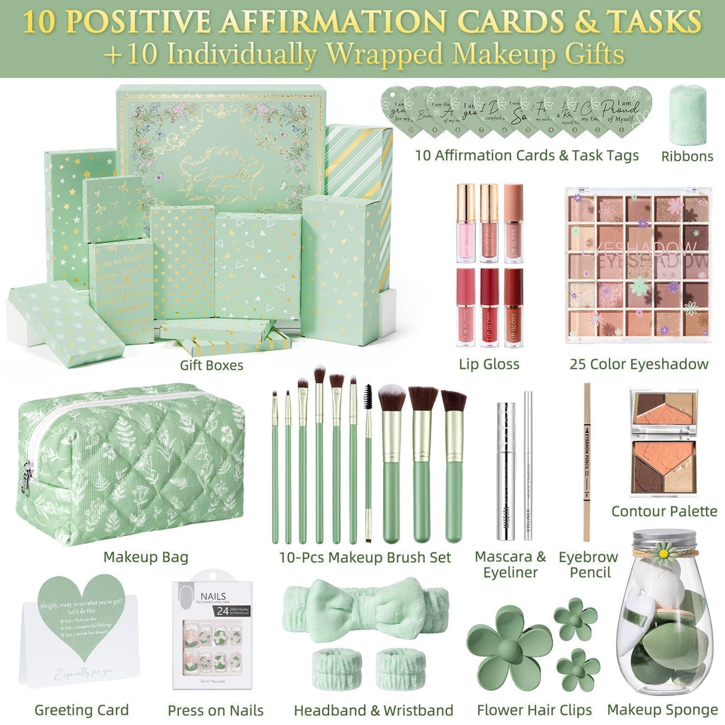 Qinline Teen Gifts Box – Trendy Stuff, 10 Affirmation Cards & Empowering Challenges
