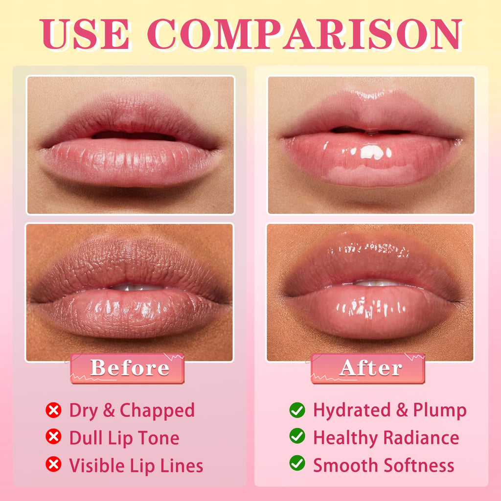 QIUFSSE Lip Scrub & Mask Set – Strawberry, Cherry & Honey Masks + Exfoliator Scrubs | Cruelty-Free