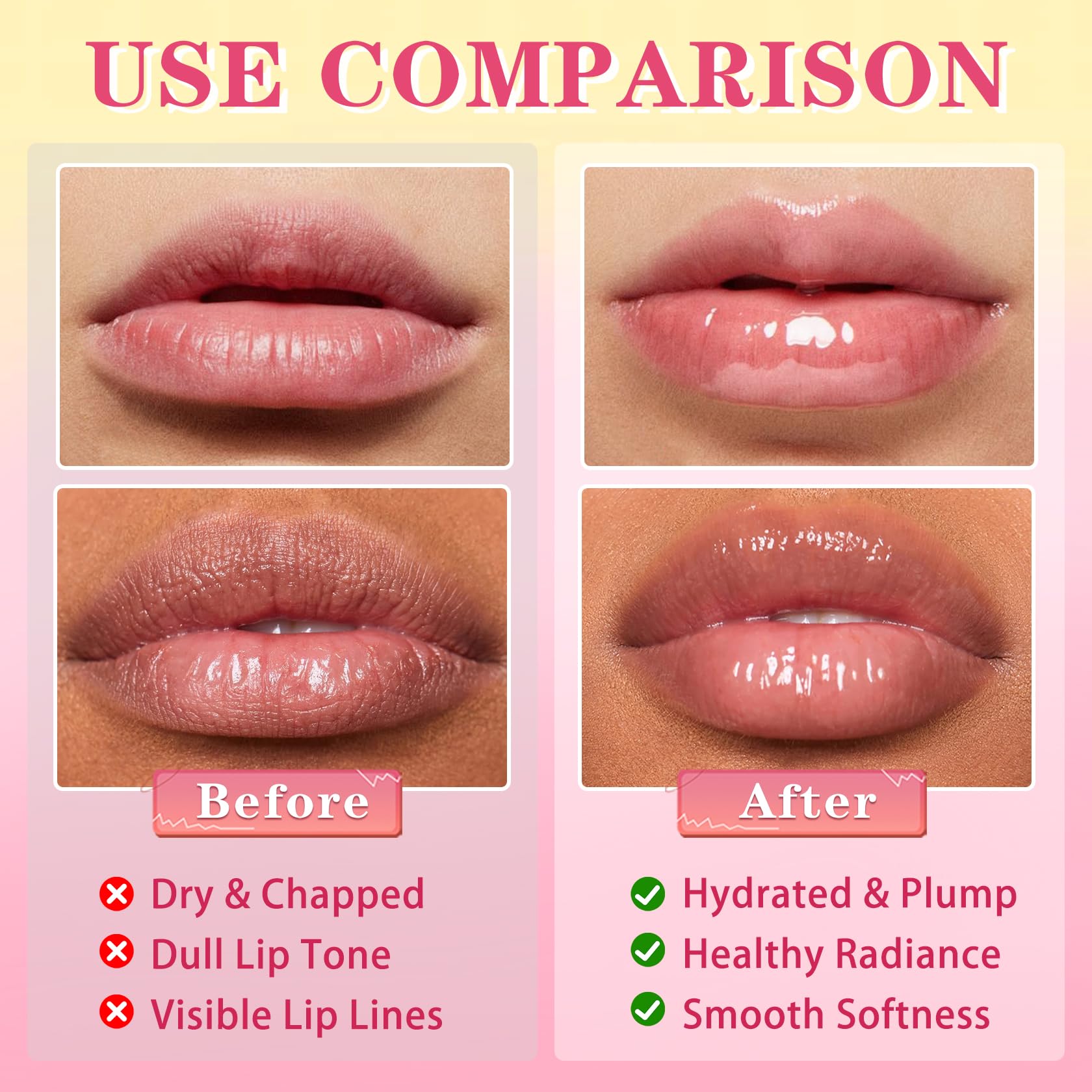 QIUFSSE Lip Scrub & Mask Set – Strawberry, Cherry & Honey Masks + Exfoliator Scrubs | Cruelty-Free