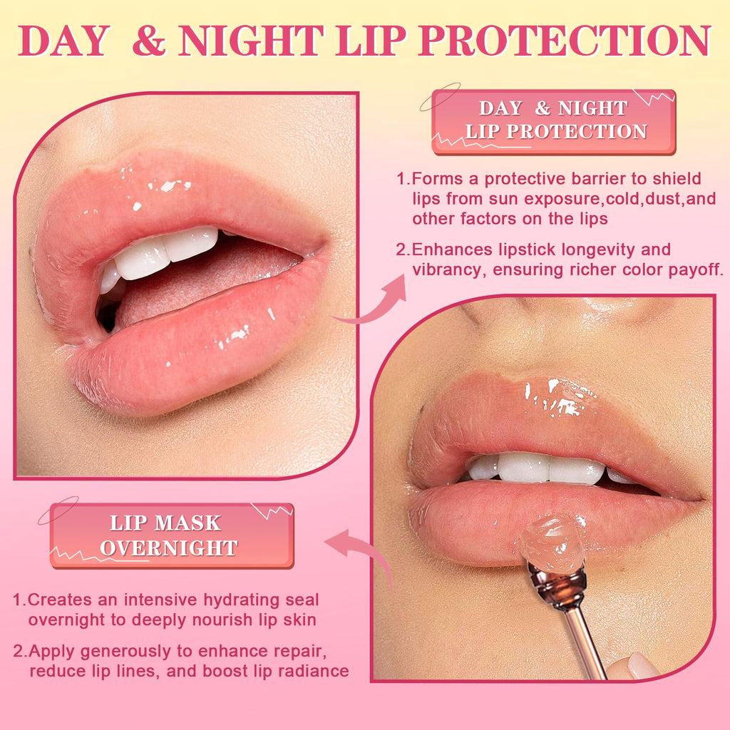 QIUFSSE Lip Scrub & Mask Set – Strawberry, Cherry & Honey Masks + Exfoliator Scrubs | Cruelty-Free