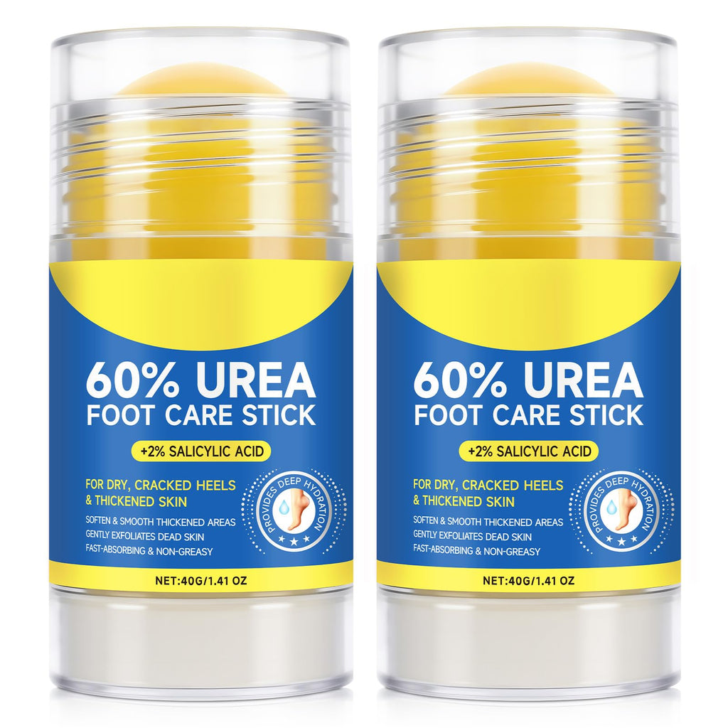QJCWXIAOX 2-Pack 60% Urea + 2% Salicylic Acid Foot Care Stick – Moisturizer for Dry Feet