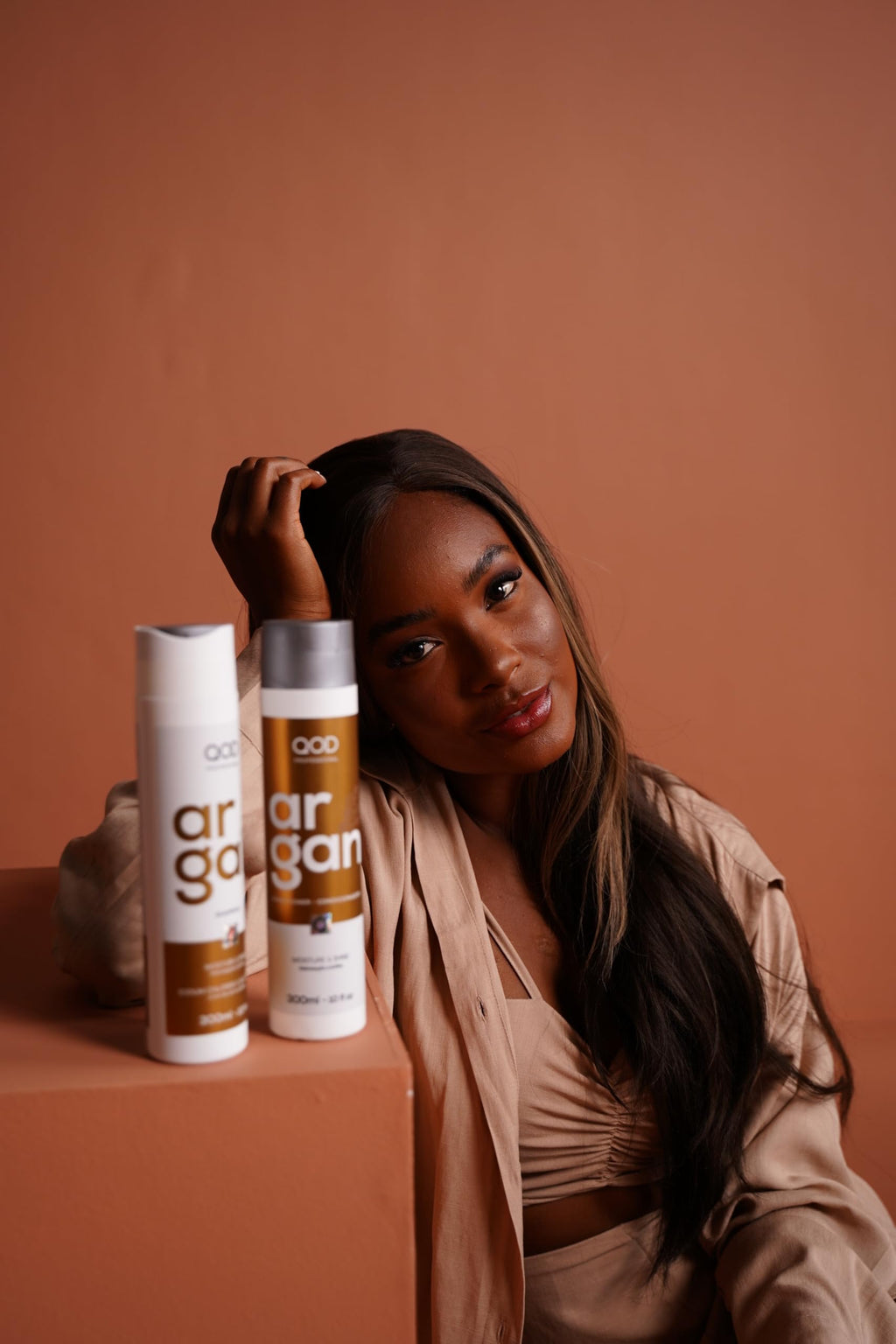 QoD PRO Argan Hair Care Set – Shampoo, Conditioner & Argan Oil Serum | Deep Hydration, Frizz Control & Shine