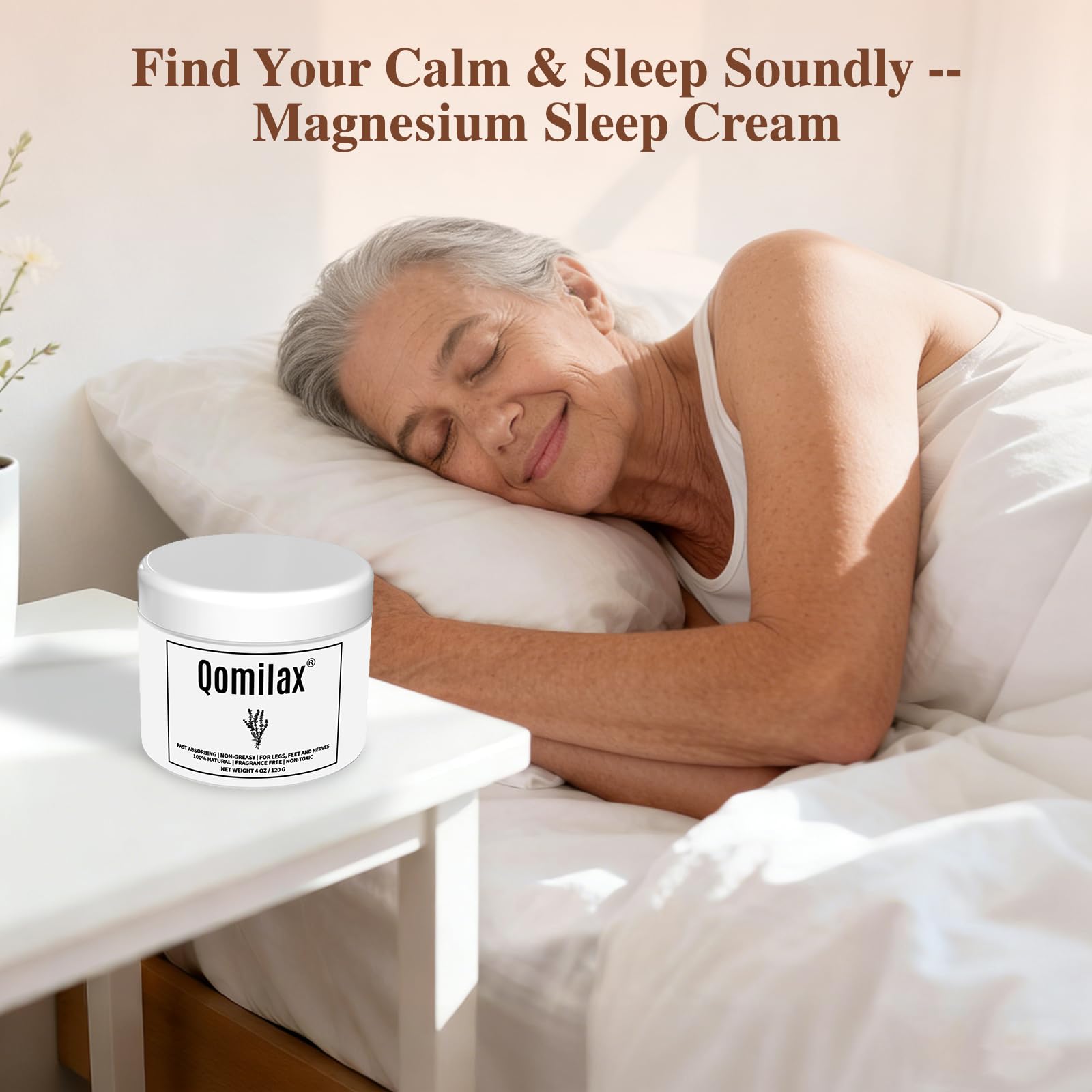 Qomilax Neuropathy Cream | Magnesium Nerve Relief Lotion – Mama Oasis for Feet, Hands, Legs, 4 oz