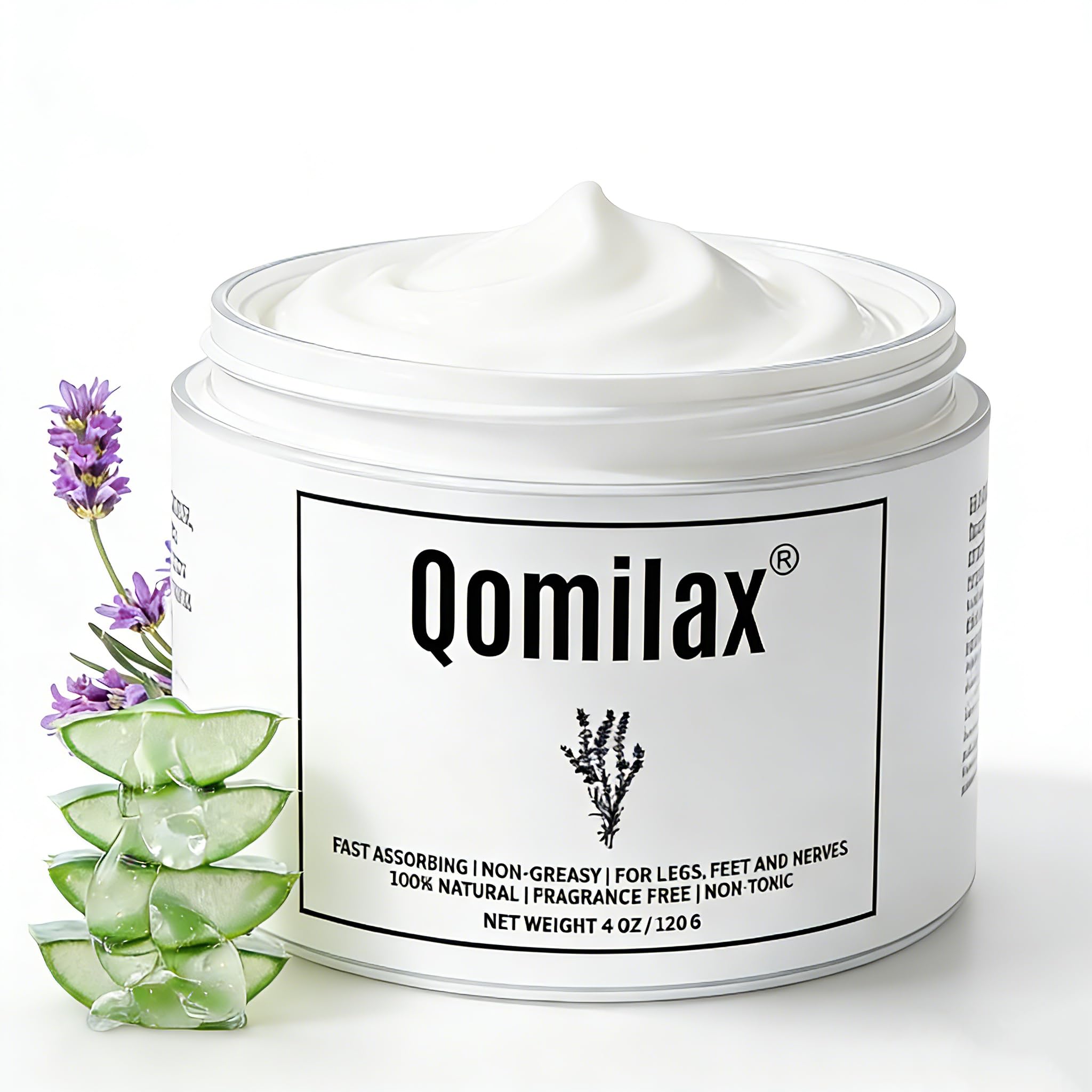 Qomilax Neuropathy Cream | Magnesium Nerve Relief Lotion – Mama Oasis for Feet, Hands, Legs, 4 oz