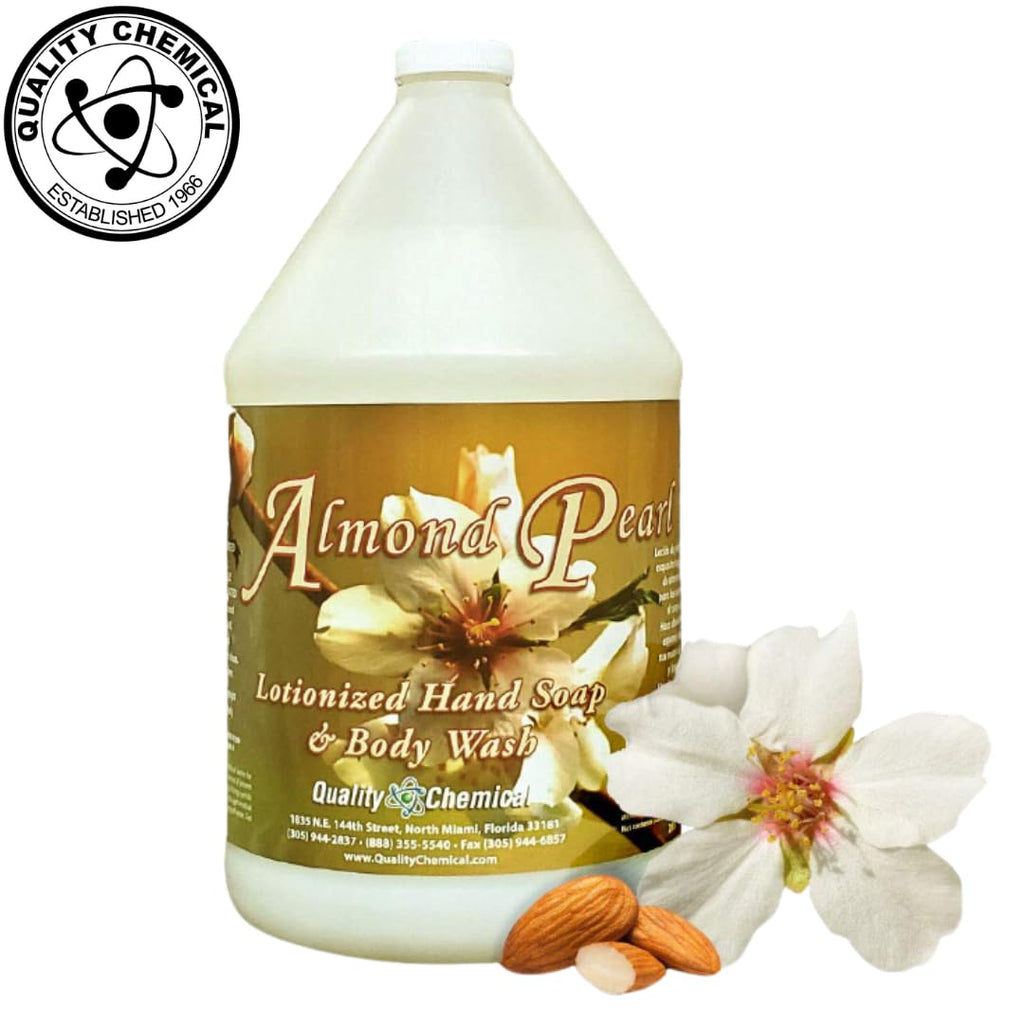 Quality Chemical Almond Pearl Luxury Hand Soap Refill – Gentle, Antibacterial, Delicate Almond Scent – 128 oz
