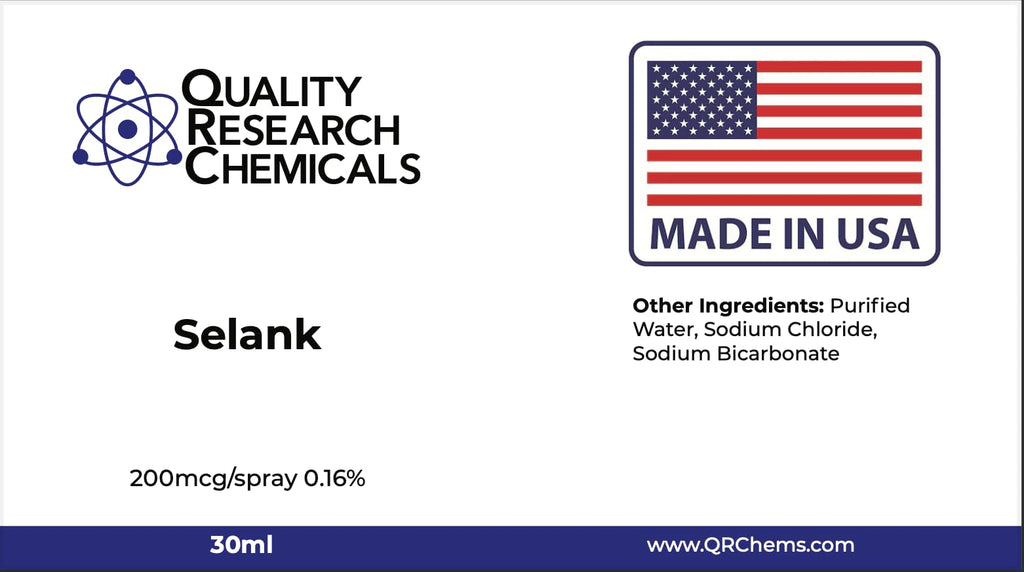 Quality Research Chemicals Selank TP-7 200mcg Spray 0.16% 30ml – 3rd-Party Tested