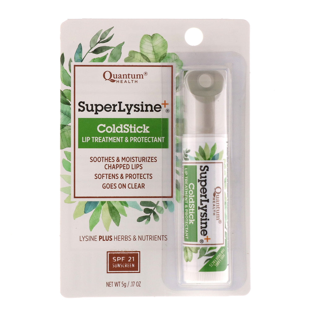 Quantum Super Lysine + ColdStick Lip Protectant & Treatment – SPF 21, 0.18 oz