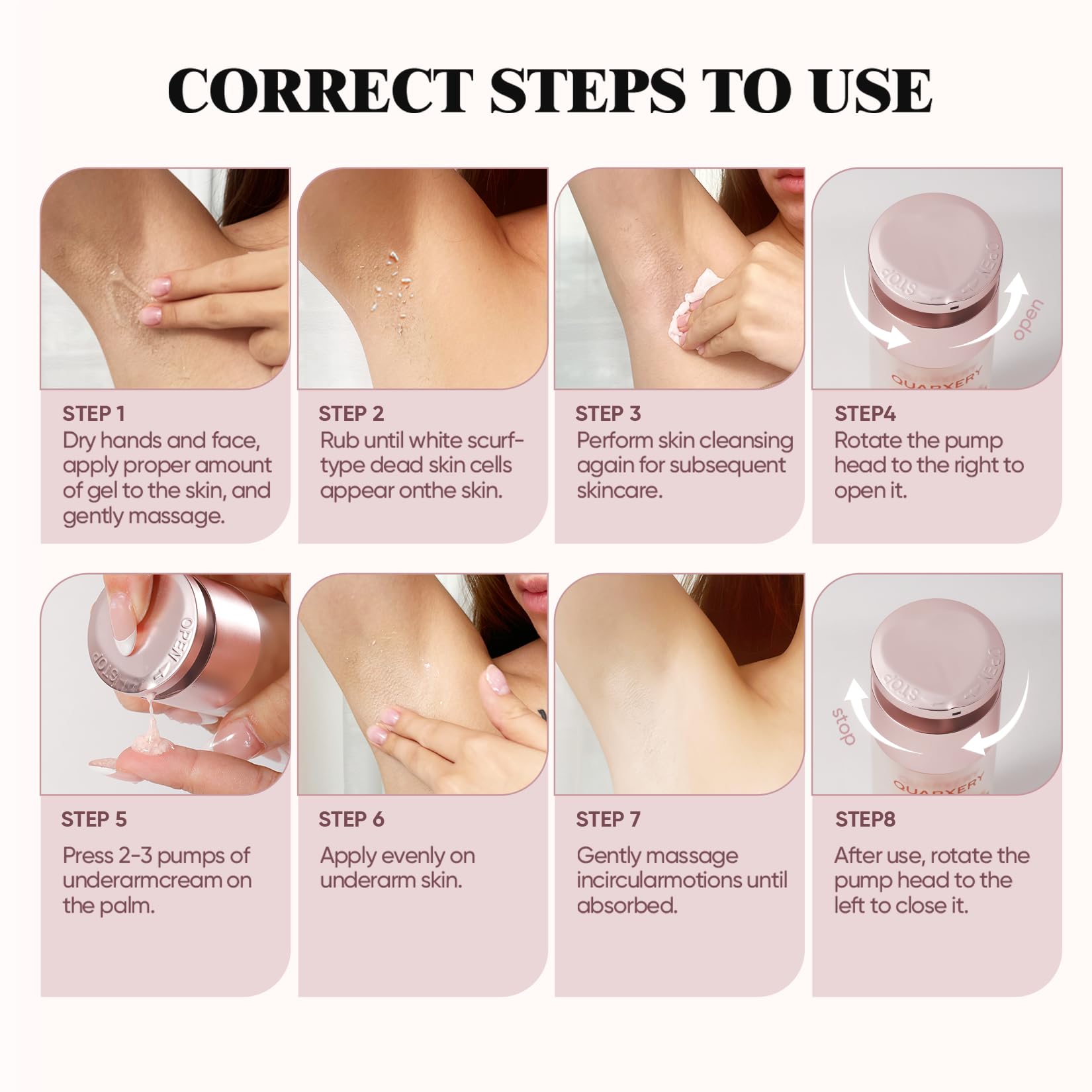 QUARXERY Exfoliating Care Set: 5% Niacinamide Body Cream + Purifying Peeling Gel