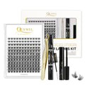 QUEWEL DIY Eyelash Extensions Kit – 144 Clusters, Bond & Seal, Remover