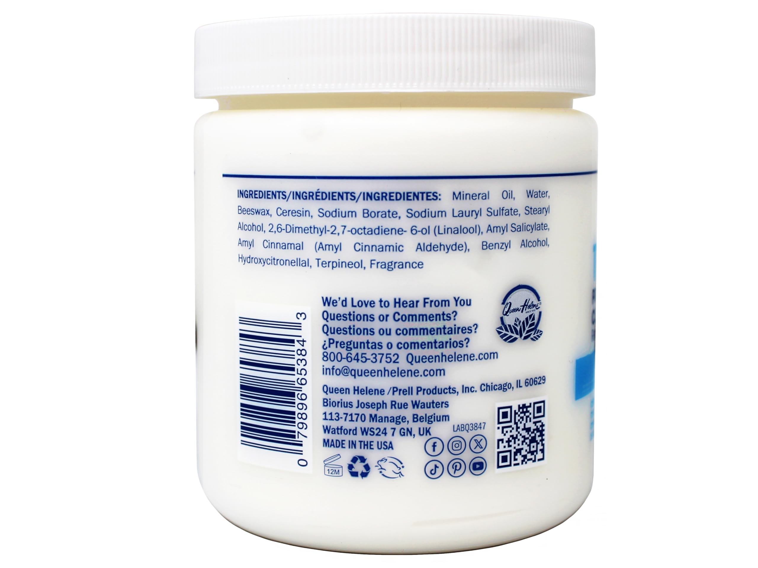 Queen Helene Triple Whipped Professional Cleansing Cream – Gentle Deep Clean, 15 oz (Pack of 2)