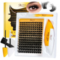 QUEWEL Lash Clusters Kit | 168 Pcs + 16ml Bond & Seal | DIY Lash Extensions at Home
