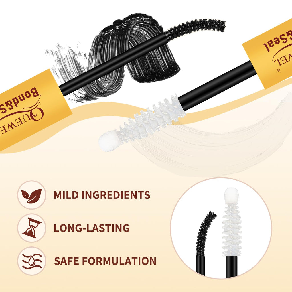 QUEWEL Lash Bond and Seal 2 in 1 Lash Cluster Glue | 10ML Waterproof Lash Bond & Seal for DIY Lash Extensions at Home
