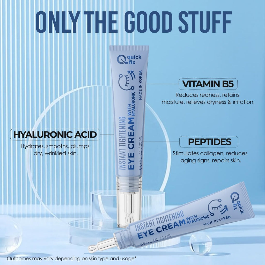 Quick Fix Hyaluronic Acid Instant Eye Tightener – Hydrating & Firming Under-Eye Cream | Vegan & Clean Korean Skincare
