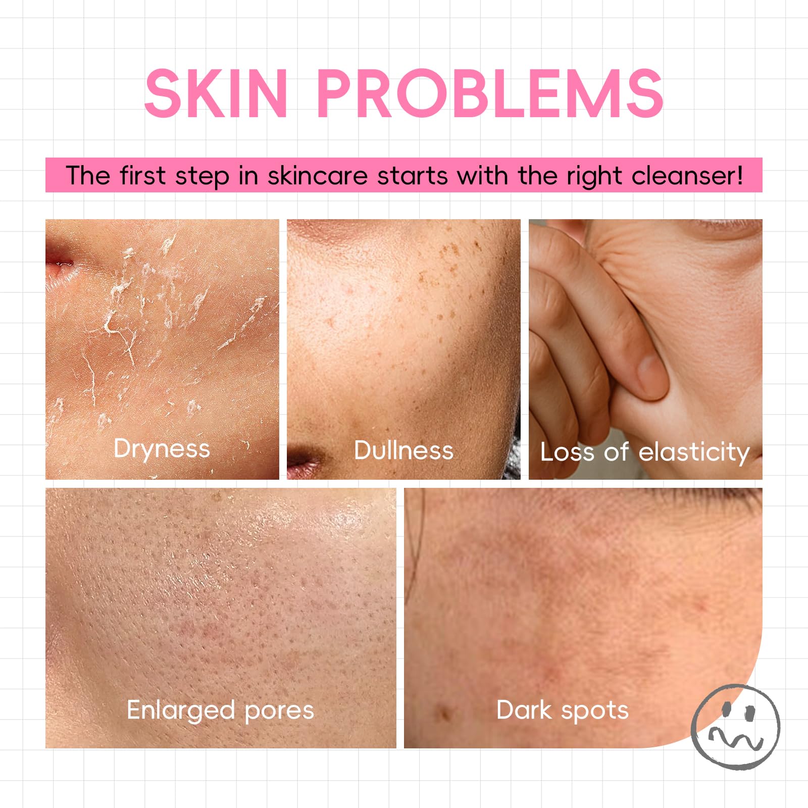 QUIYUM Sakura Collagen Skin Care Set – 5pc Cleanser, Serum, Cream, Pink Brush & Accessories
