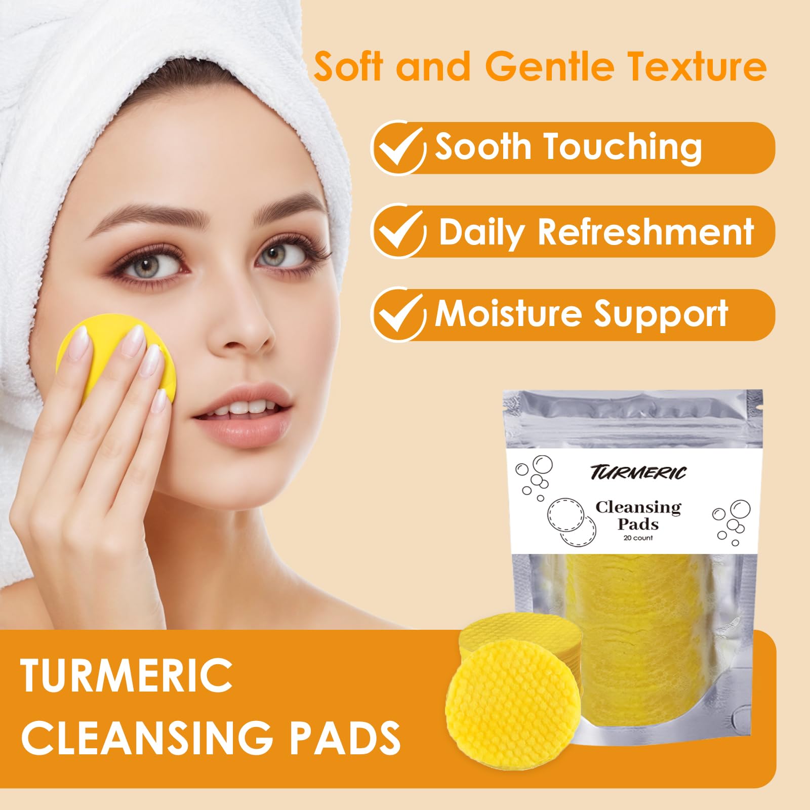 QVKZL Turmeric Wash and Care Kit – Face Wash with Brush, Exfoliating Pads, Turmeric Oil & Soap Bars