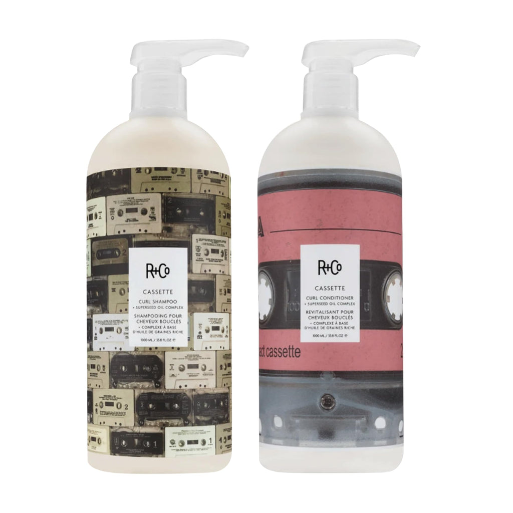 R+Co Cassette Curl Shampoo & Conditioner Set + Superseed Oil Complex | Defines Curls, Tames Frizz, Adds Shine | Vegan + Cruelty-Free | 33.8oz (Pack of 2)
