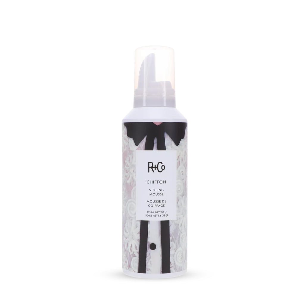 R+Co CHIFFON Styling Mousse – Lightweight Volume, Body & Shine (165 ml / 5.6 oz)