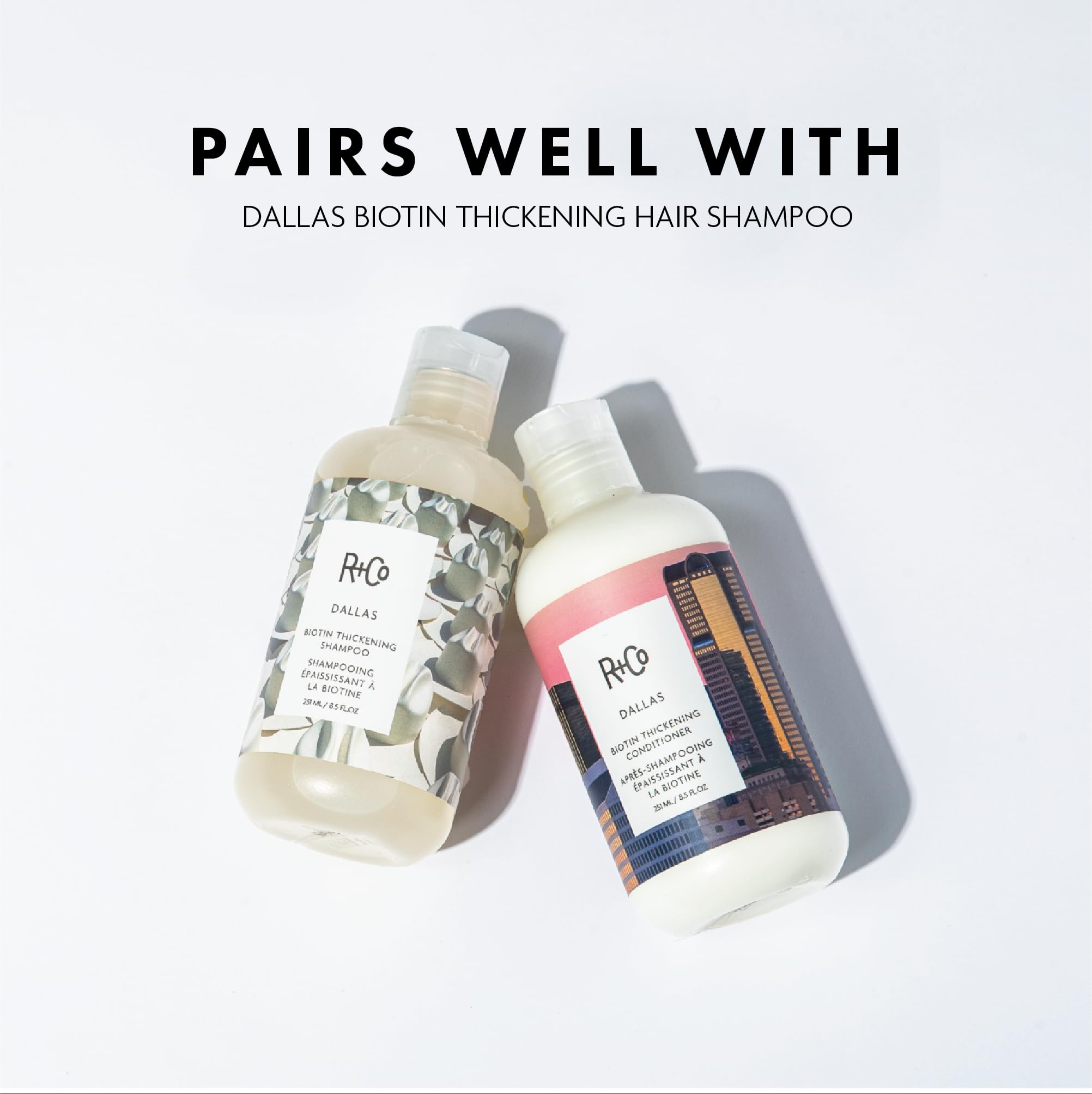 R+Co Dallas Biotin Thickening Conditioner | Weightless Hydration, Volume + Shine | Vegan + Cruelty-Free | 8.5 oz